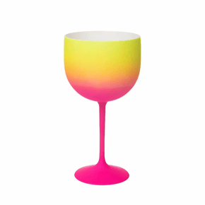 Taça de Gin Shelby 500ml Fantasy Azul Rosa/Amarelo Neoplas