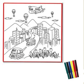 Tapete Lavável Play & Learn Veículos na Cidade Multikids