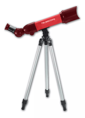 Telescópio Astronômico STEM Vermelho Polibrinq
