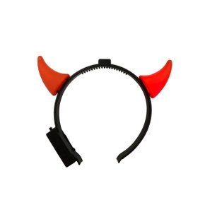 Tiara Diabinha Com Chifre Vermelho C/ Luz De LED