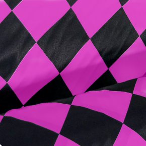 Tnt Estampado Losango Preto e Rosa 1 Metro Mewi