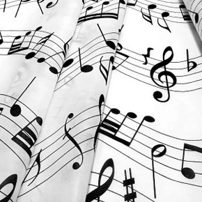 Tnt Estampado Notas Músicais 1 Metro Mewi