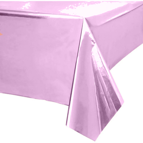 Toalha De Mesa Metalizada Rosa Bebê Make+