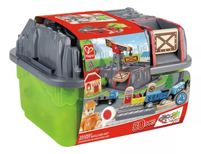 Trem Ferrovia Com Estação De Cargas Hape