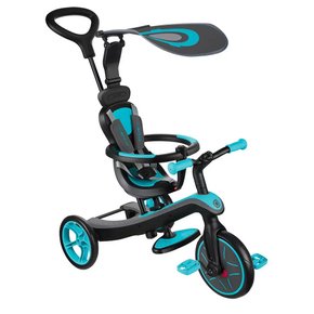 Triciclo Infantil Com Empurrador Trike Globber Verde 4/1