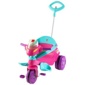 Triciclo Rosa Motoca VeloBaby com Pedal
