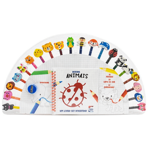 Um Livro Kit Divertido! Desenhe Seus Amigos Animais Happy Books