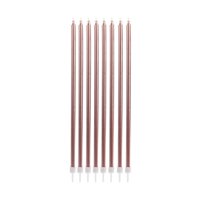 Vela Gigante Lisa Metalizada Rosê Gold Silver Festas