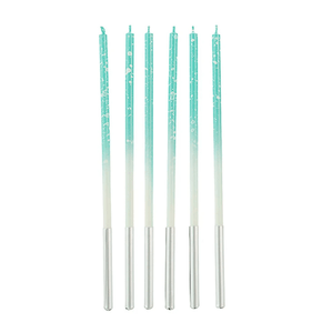 Vela Palito Grande Dégradé Azul Candy Silver Festas