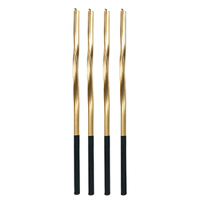 Vela Torcida Metalizada Preto Com Dourado Silver Festas