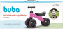 Bicicleta de Equilíbrio 4 Rodas Rosa Buba