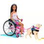 Boneca Barbie Cadeirante Com Pet Cachorro Mattel