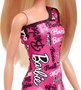 Boneca Barbie Fashion Loira Com Vestido Rosa