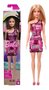 Boneca Barbie Fashion Loira Com Vestido Rosa
