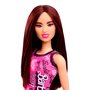 Boneca Barbie Fashion Morena Japonesa Com Vestido Rosa