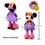 Boneca Minnie Patinadora Com Som 25cm Elka