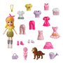 Boneca Polly Pocket Conjunto De Looks Loira Lenço Rosa Mattel
