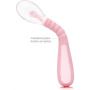 Colher De Silicone Rosa Flexível Com Ventosa Buba
