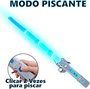 Espada Retrátil Com Luz e Som Prata Star Guardian Polibrinq