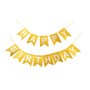 Faixa Happy Birthday Dourada Com Glitter Silver Festas