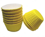 Forminha Mini Cupcake Amarela C/100 Unidades Reiki