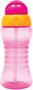 Garrafa Fresh Rosa Com Canudo Retrátil 300ml Buba