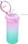 Garrafinha Degradê Rosa Com Verde 450ml Buba