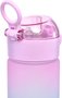 Garrafinha Degradê Rosa Com Verde 450ml Buba