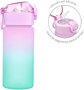 Garrafinha Degradê Rosa Com Verde 450ml Buba