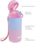Garrafa Térmica Parede Dupla Degradê Rosa 400ml Buba