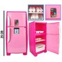 Geladeira Mini Freezer Na Solapa Rosa e Branco Bs Toys