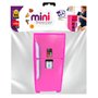 Geladeira Mini Freezer Na Solapa Rosa e Branco Bs Toys