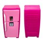 Geladeira Mini Freezer Na Solapa Rosa e Branco Bs Toys