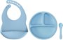 Kit De Refeição Em Silicone Azul Buba