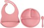 Kit De Refeição Em Silicone Rosa Buba