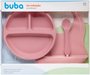 Kit De Refeição Em Silicone Rosa Buba