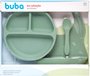 Kit De Refeição Em Silicone Verde Buba