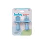 Kit Talheres Infantil De Silicone Ursinho Azul Buba