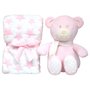 Kit Ursinho Com Mantinha Soninho Rosa Buba