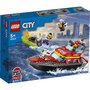 Lego City Barco de Resgate dos Bombeiros 144 Peças