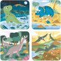 Maleta Quebra Cabeça Progressivo Dinossauros 4-9-12-16 Peças Janod
