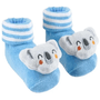 Meias Antiderrapante Com Chocalho Azul Coala Buba