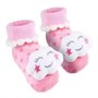Meias Antiderrapante Com Chocalho Nuvem Rosa Buba