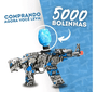 Metralhadora Automática De Gel Xniper Azul e Cinza Polibrinq