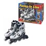 Patins 4 Rodas Ajustável In Line Prata com Acessórios Fenix 34-37