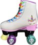 Patins 4 Rodas Unicórnio Branco Com Luzes Fenix 35-38