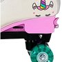 Patins 4 Rodas Unicórnio Branco Com Luzes Fenix 35-38