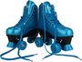 Patins Roller Skate 4 Rodas Azul Com Glitter Ajustável 31-34 Fenix