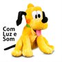 Pelúcia Disney Pluto Com Luz e Som 40cm Multikids
