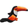 Pelúcia Tucano Laranja e Preto 30cm Lovely Toys Pelúcia Tucano Laranja e Preto 30cm Lovely Toys